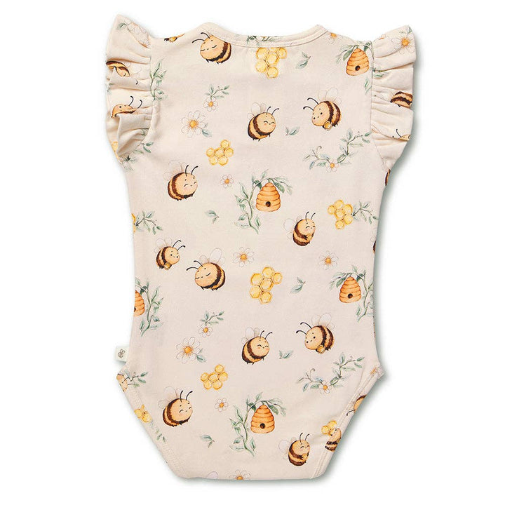 Bodysuit - Short Sleeve Frilly Bumblebees