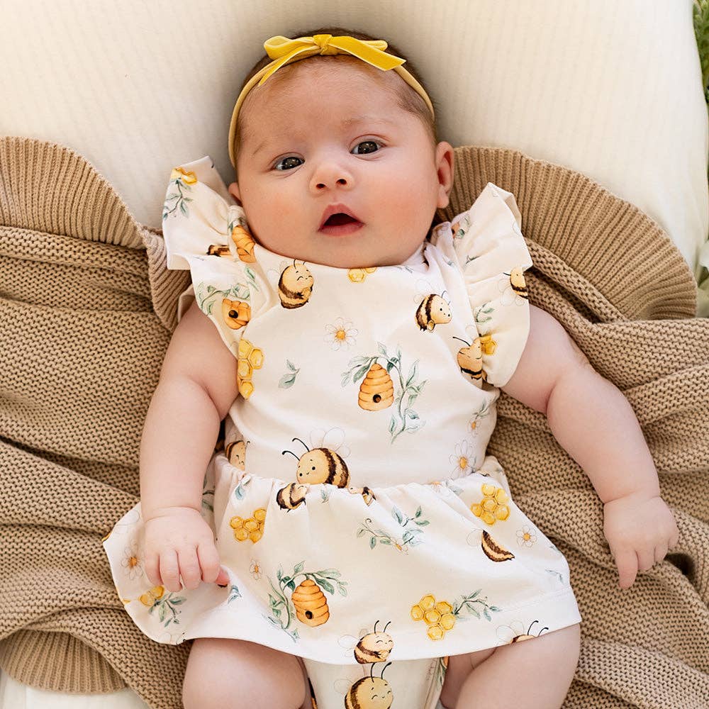 Dress - Short Sleeve Bumblebees