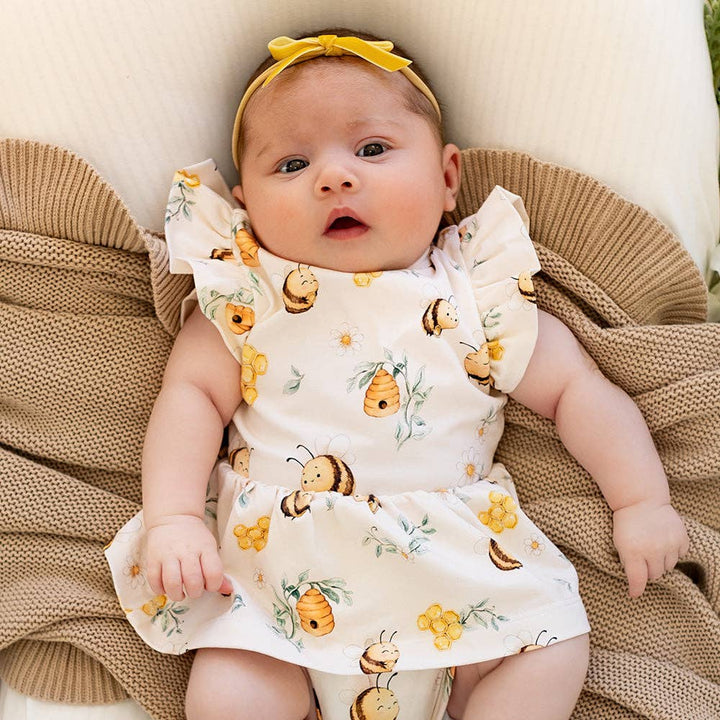 Dress - Short Sleeve Bumblebees