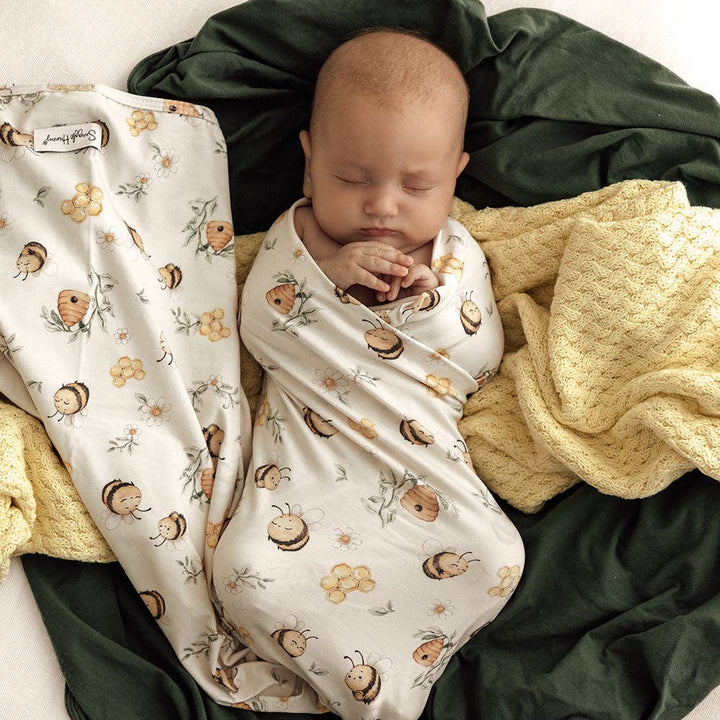 Wrap & Beanie Set - Jersey Bumblebees