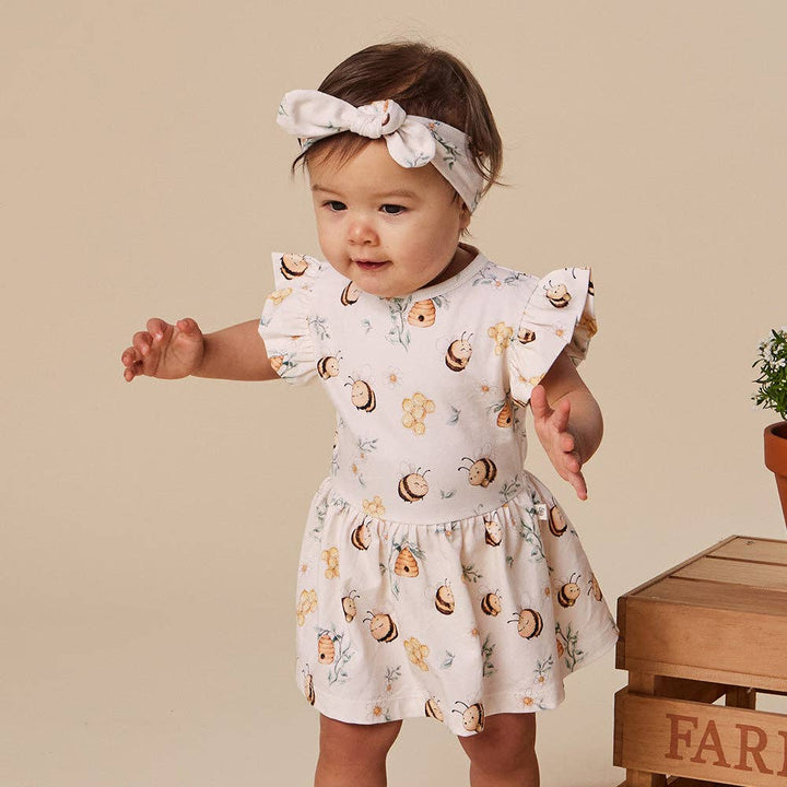 Dress - Short Sleeve Bumblebees