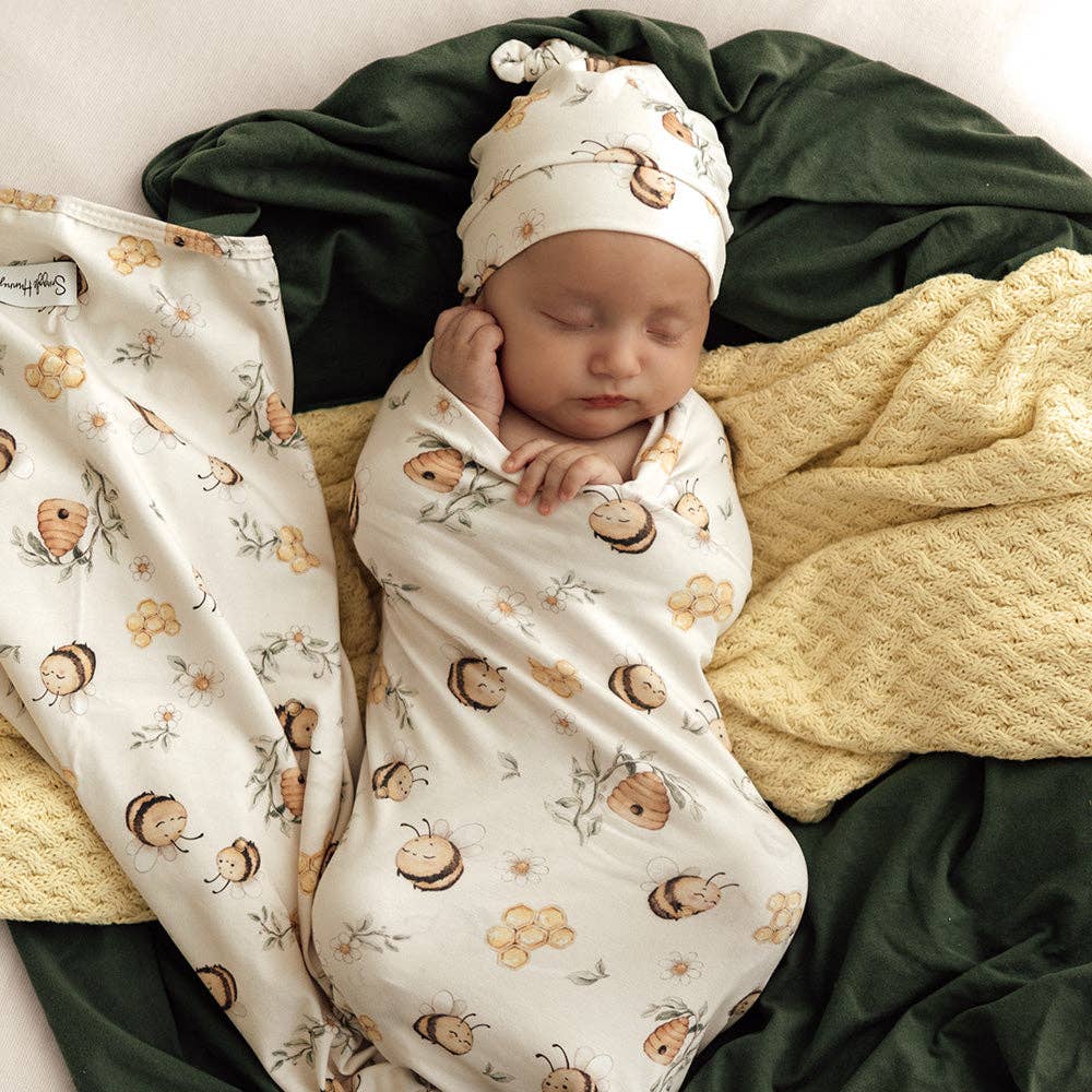 Wrap & Beanie Set - Jersey Bumblebees