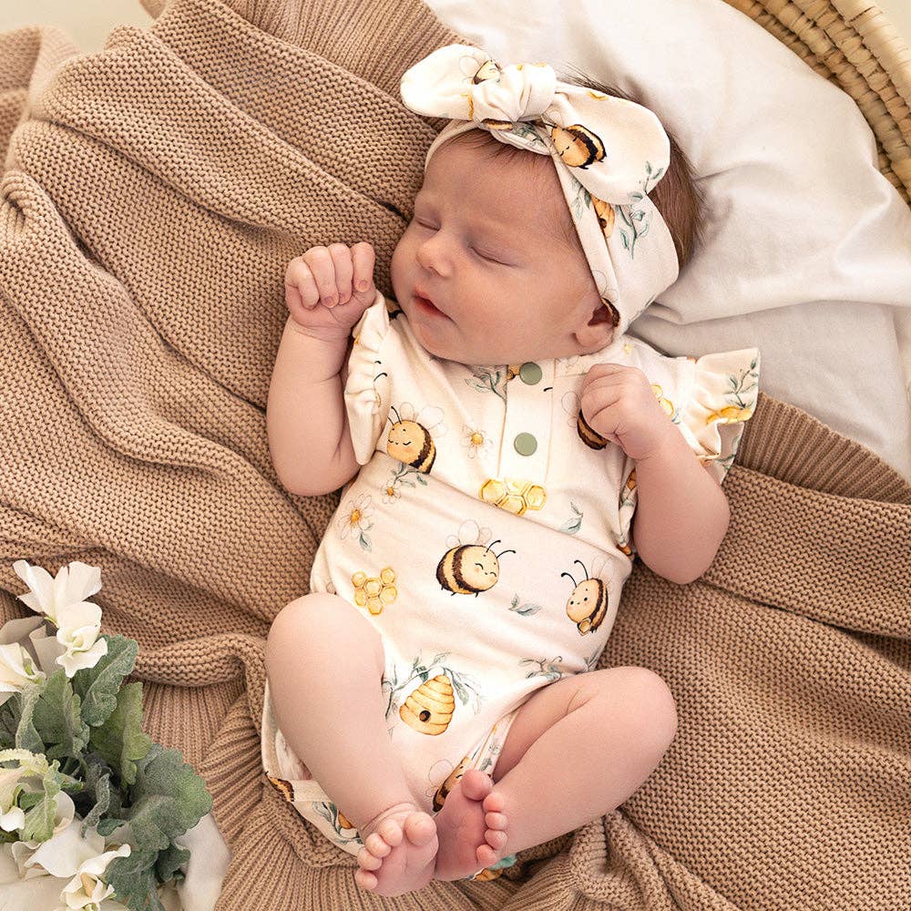 Bodysuit - Short Sleeve Frilly Bumblebees