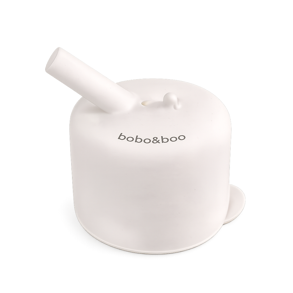 Universal Silicone Cup Lid - Sip & Straw White