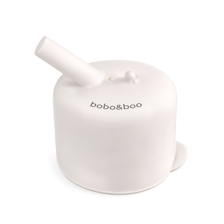 Universal Silicone Cup Lid - Sip & Straw White