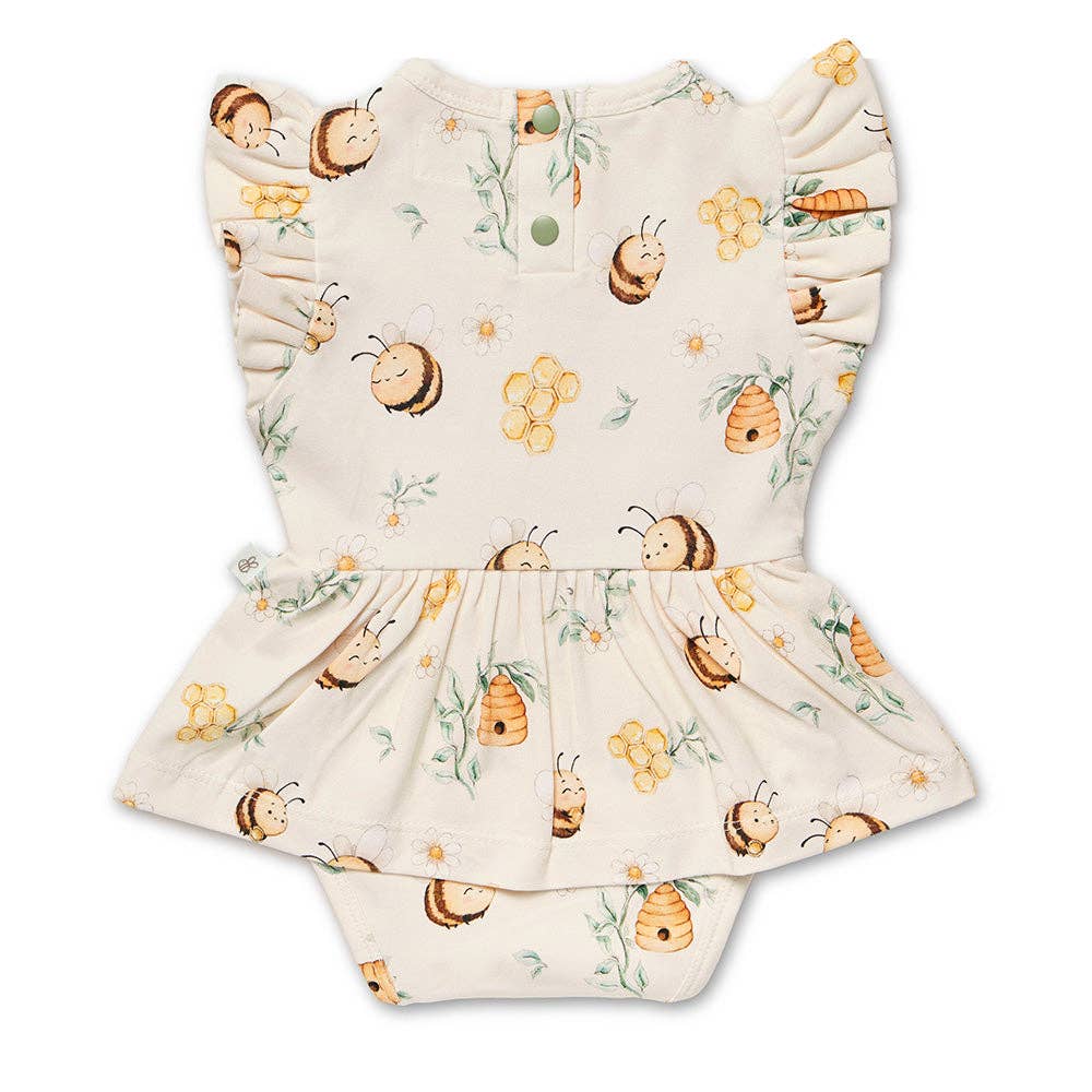 Dress - Short Sleeve Bumblebees