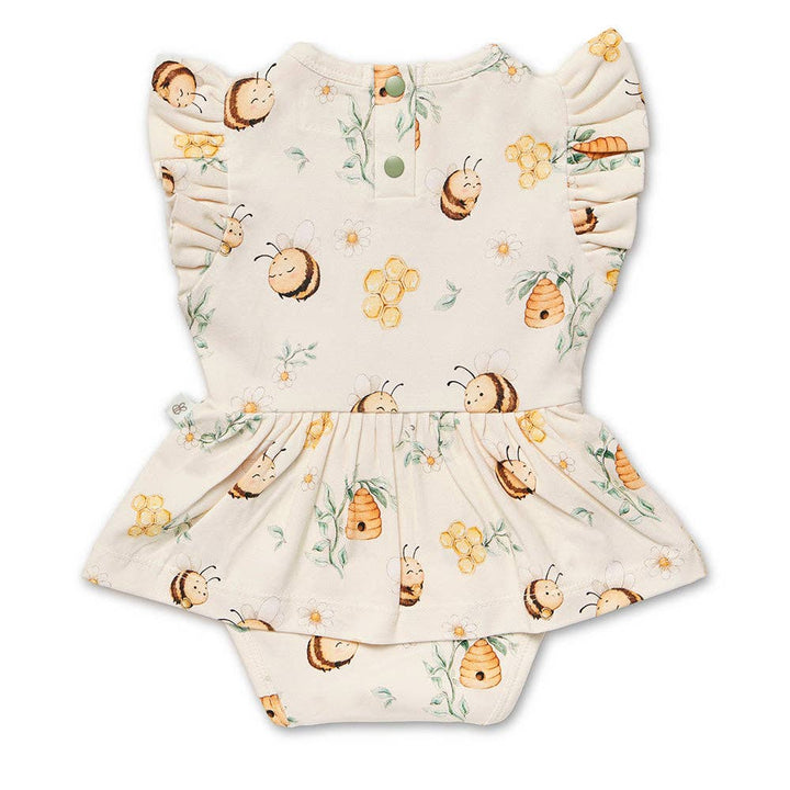 Dress - Short Sleeve Bumblebees