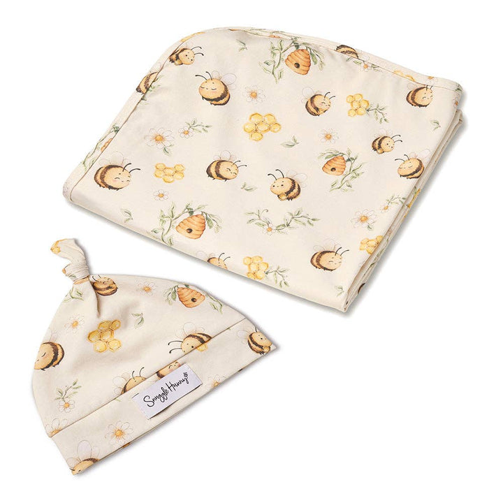 Wrap & Beanie Set - Jersey Bumblebees