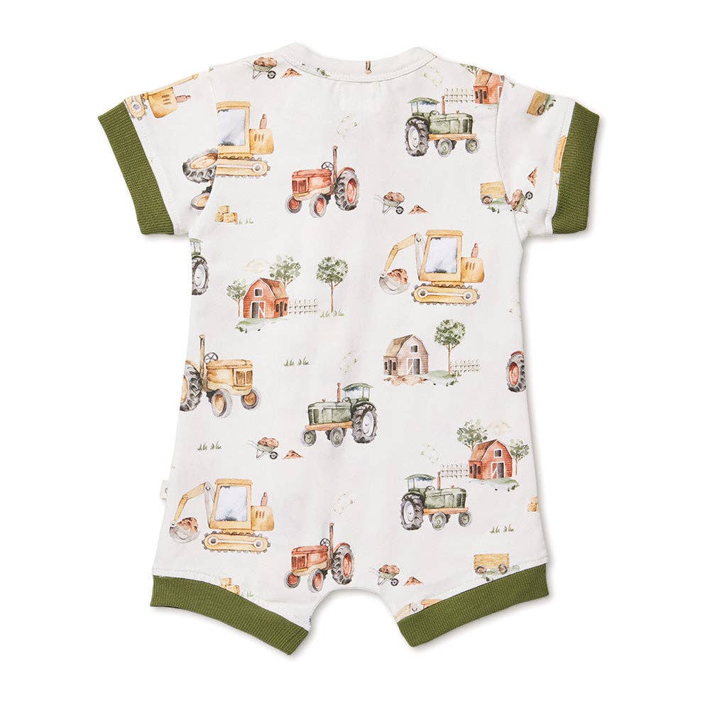 Snuggle Shortie – Diggers & Tractors