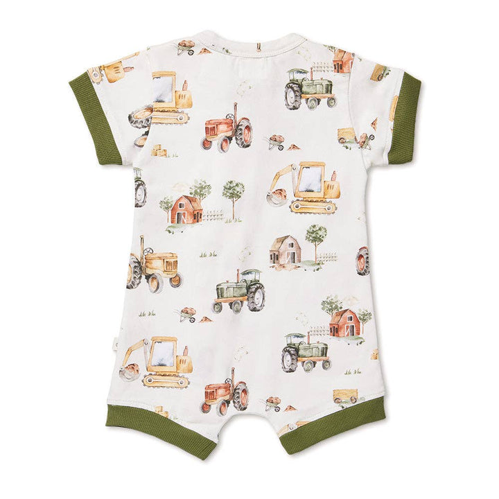 Snuggle Shortie – Diggers & Tractors