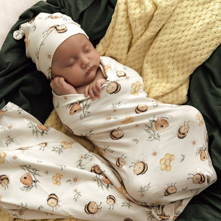 Wrap & Beanie Set - Jersey Bumblebees