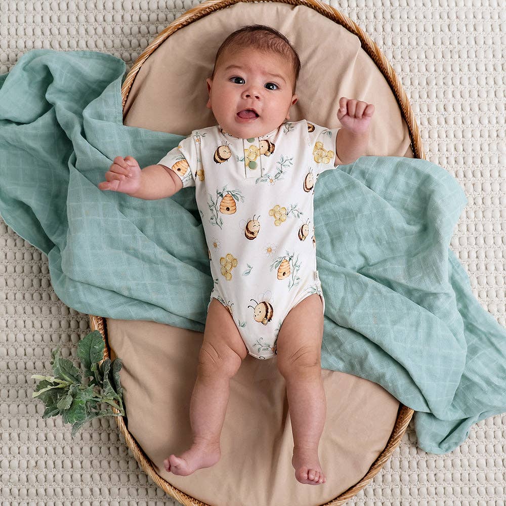 Bodysuit - Short Sleeve Bumblebees