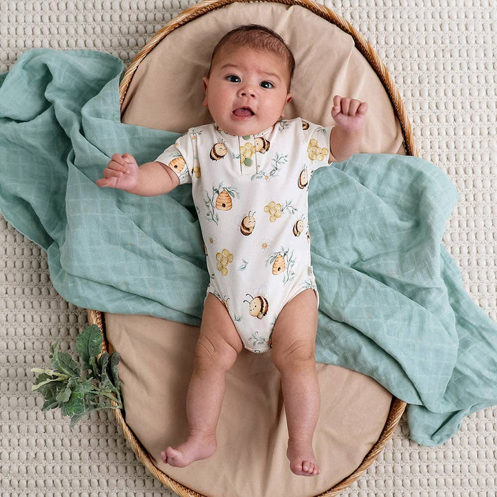 Bodysuit - Short Sleeve Bumblebees