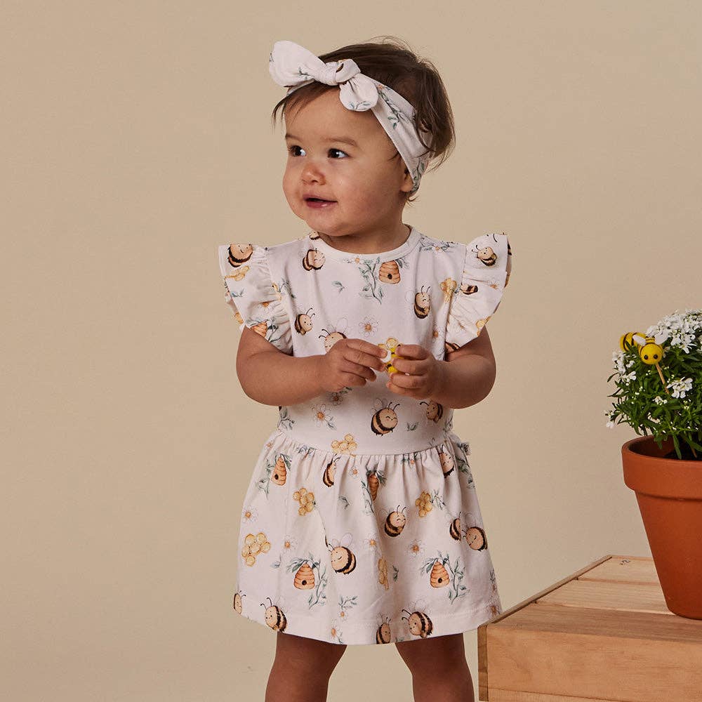Dress - Short Sleeve Bumblebees