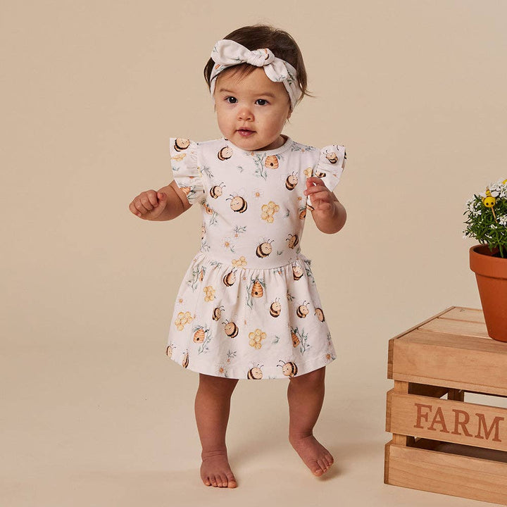 Dress - Short Sleeve Bumblebees