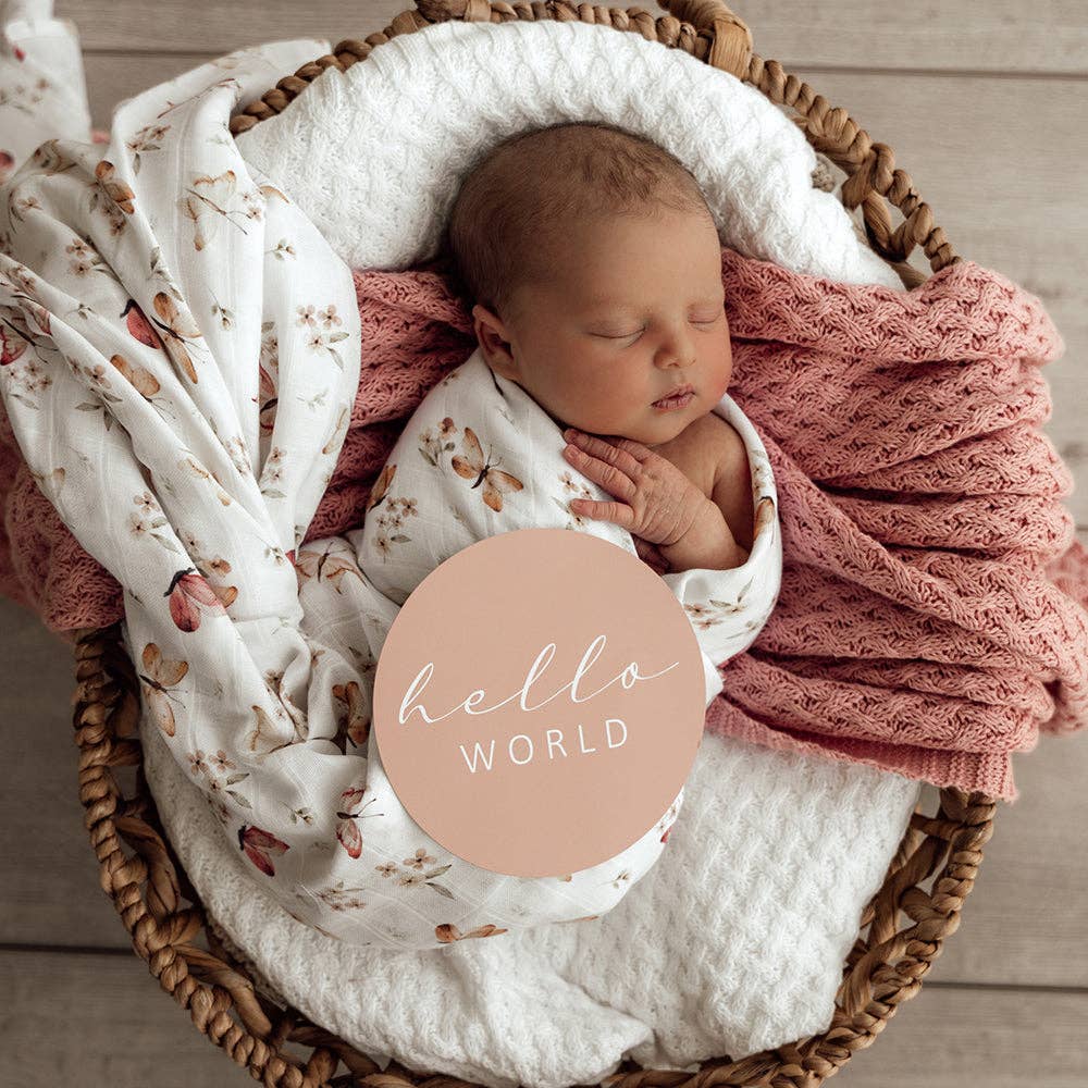 Muslin Wrap - Organic Cotton Butterfly
