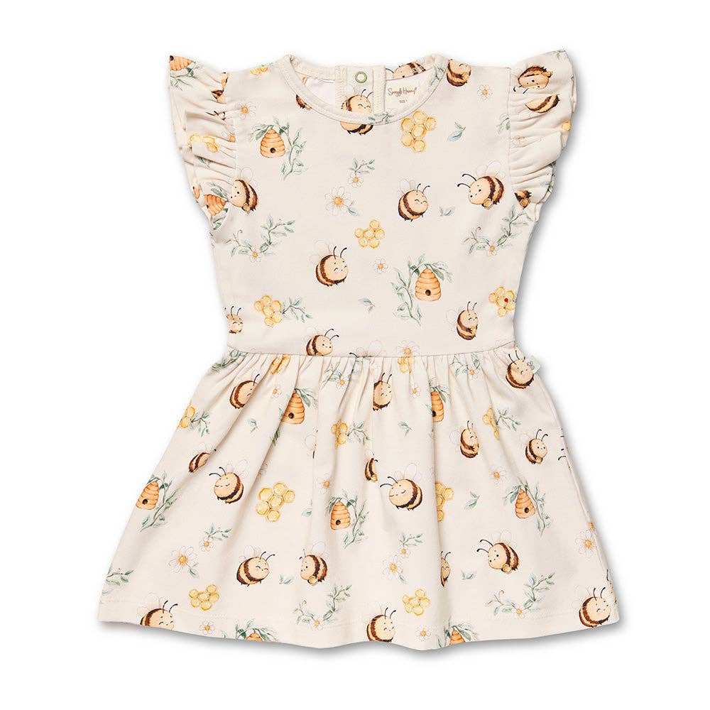Dress - Short Sleeve Bumblebees