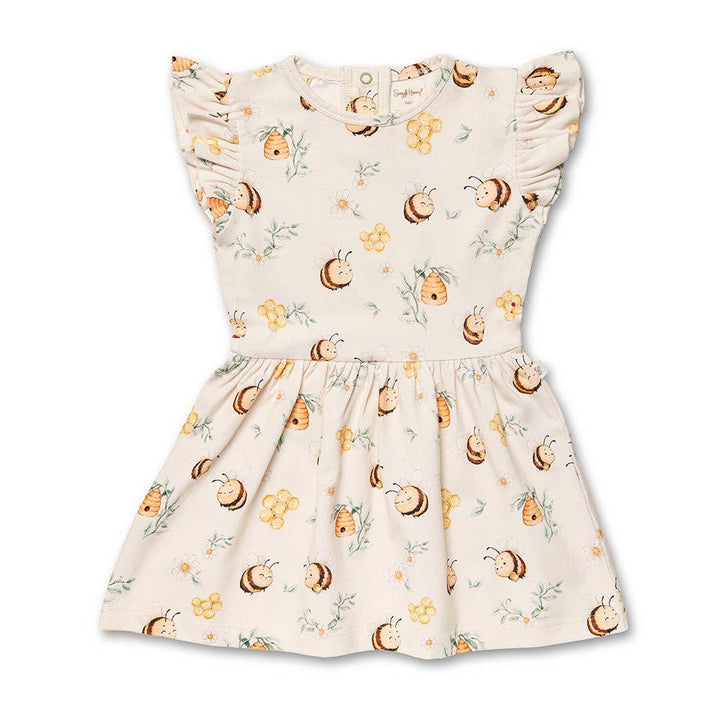 Dress - Short Sleeve Bumblebees