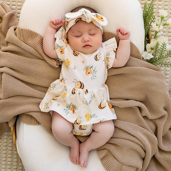 Dress - Short Sleeve Bumblebees