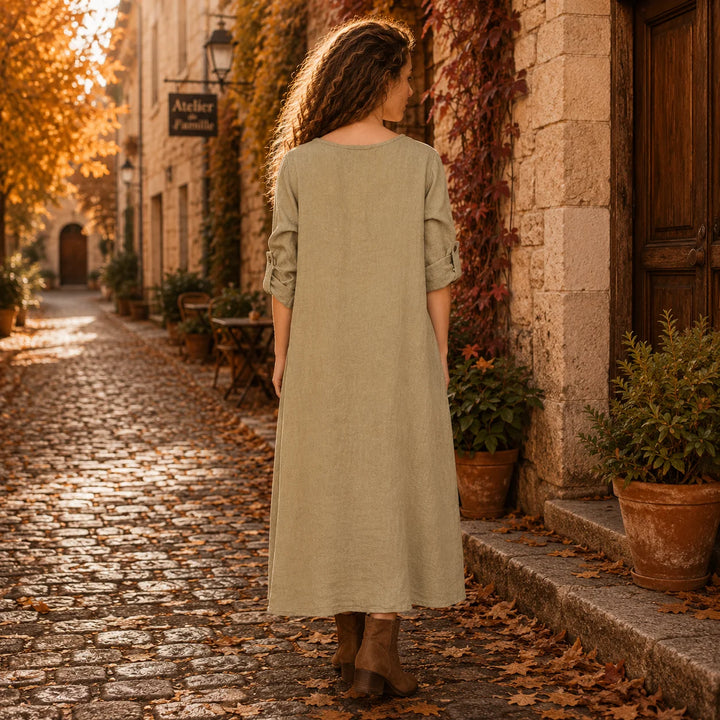 Dress - Linen - Safari