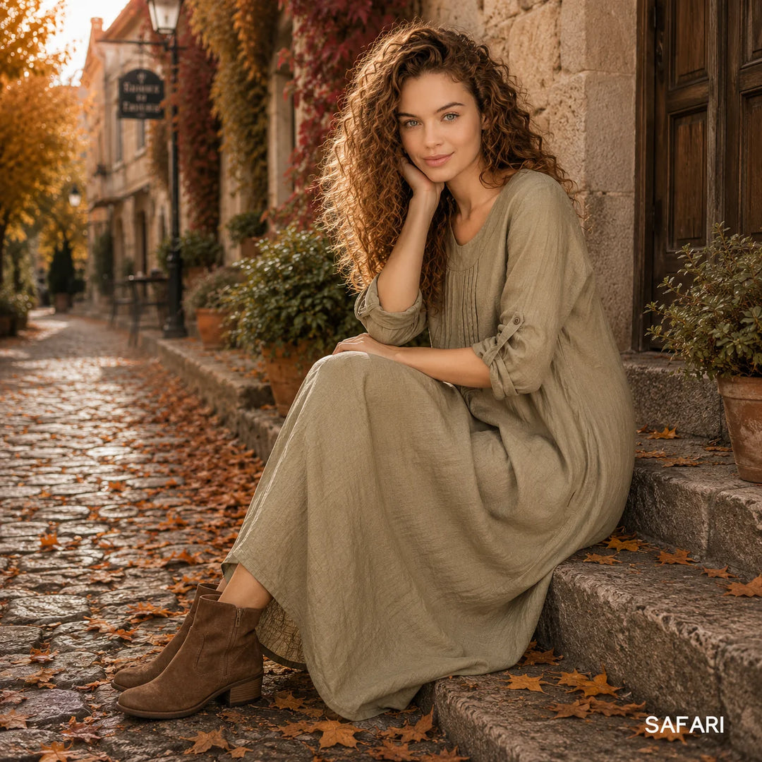 Dress - Linen - Safari