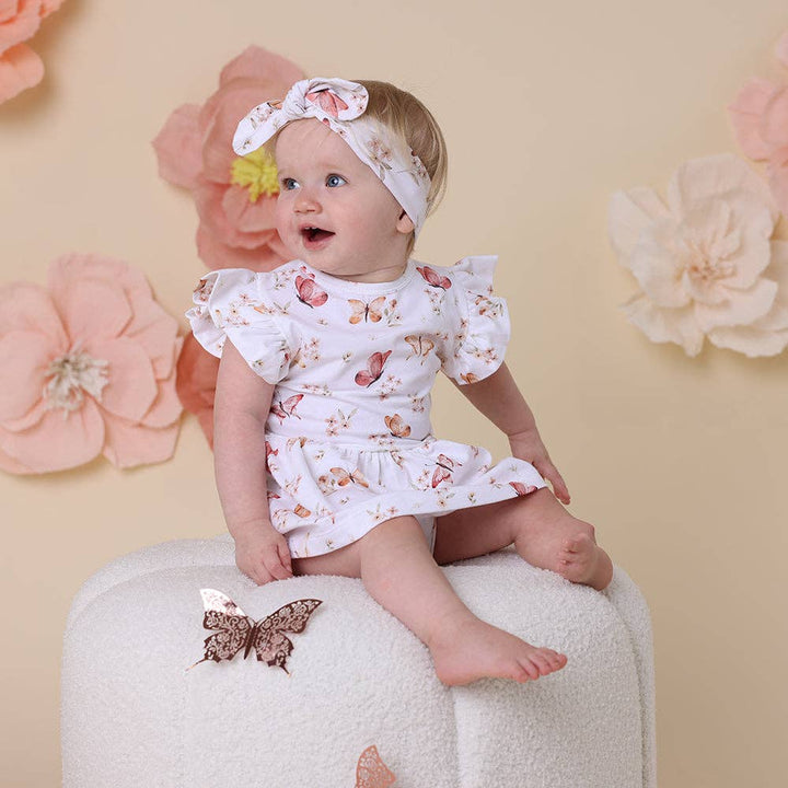 Dress - Frill Shoulder Butterfly