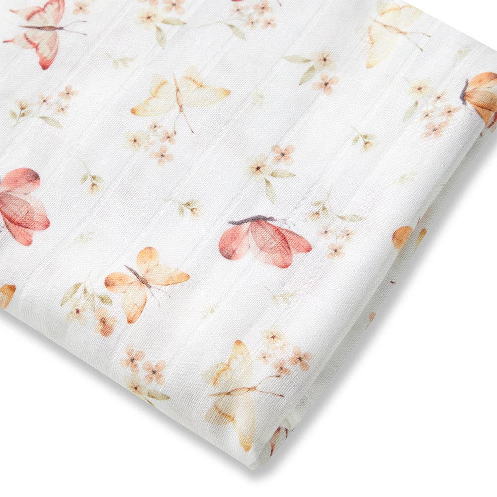 Muslin Wrap - Organic Cotton Butterfly