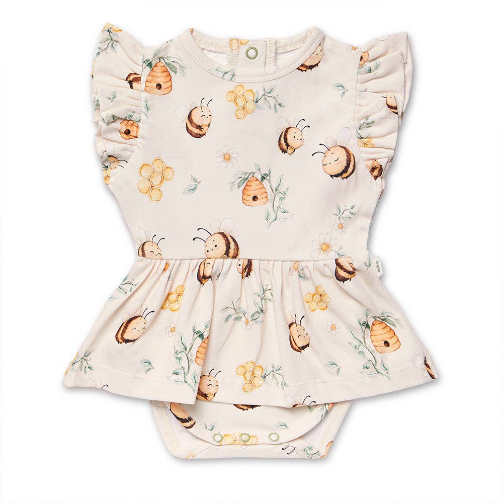 Dress - Short Sleeve Bumblebees