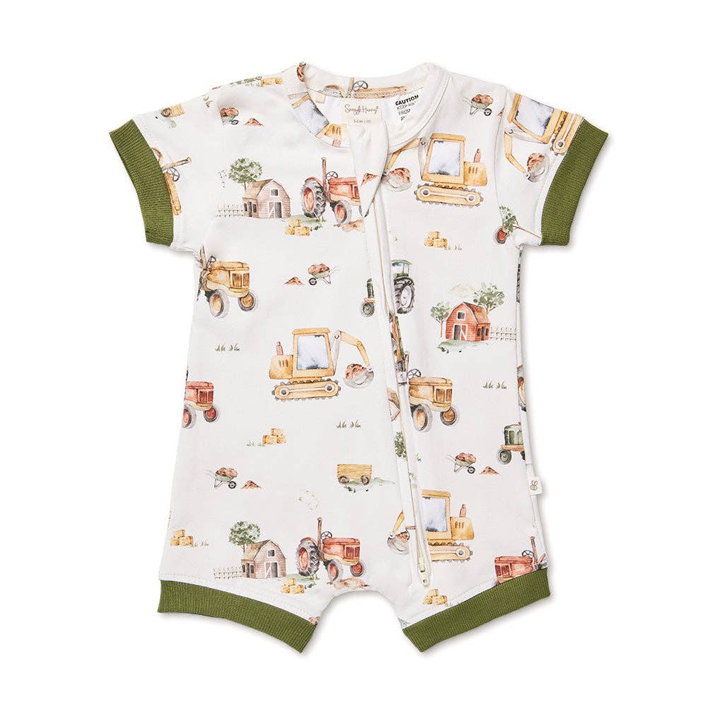 Snuggle Shortie – Diggers & Tractors