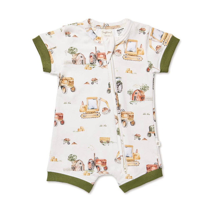 Snuggle Shortie – Diggers & Tractors