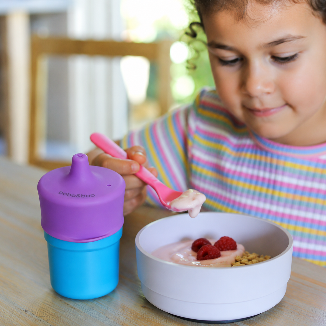 Universal Silicone Cup Lid - Sprout Purple