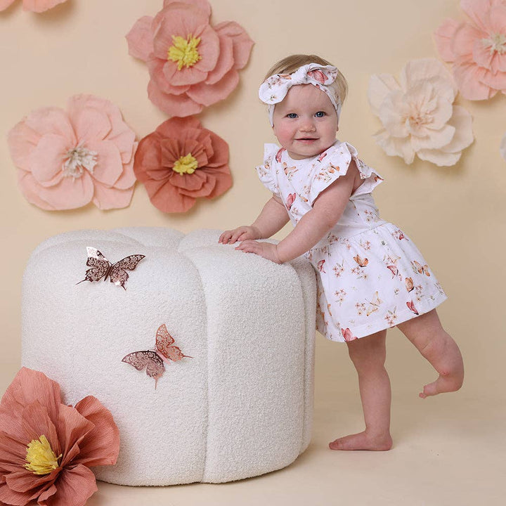 Dress - Frill Shoulder Butterfly