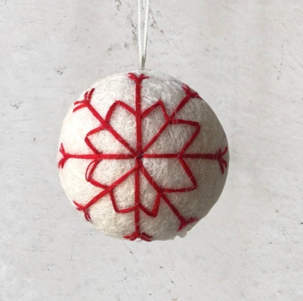Snowflake Felt Bauble