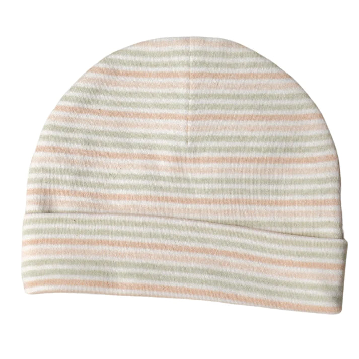 Organic Cotton Striped Double Layer Beanie