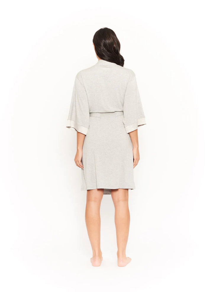 Robe Satin Trim Grey