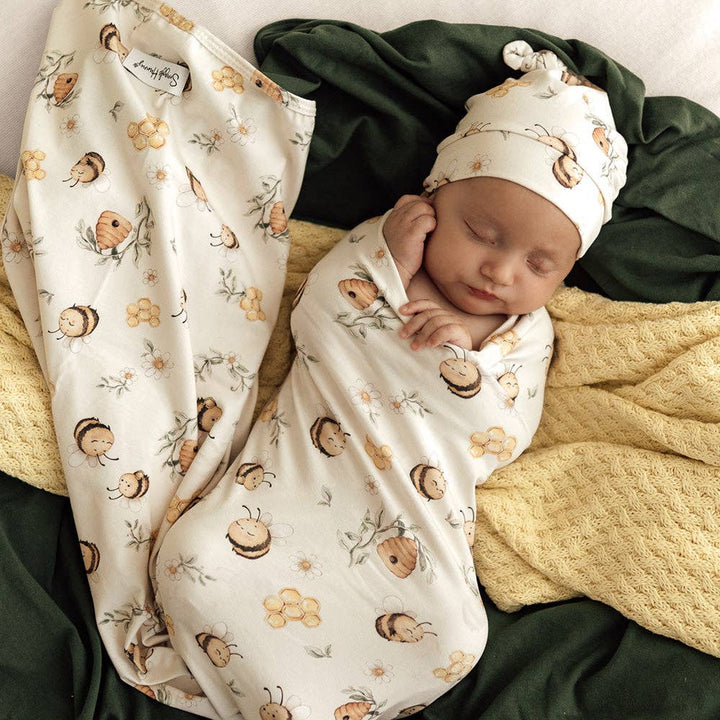 Wrap & Beanie Set - Jersey Bumblebees