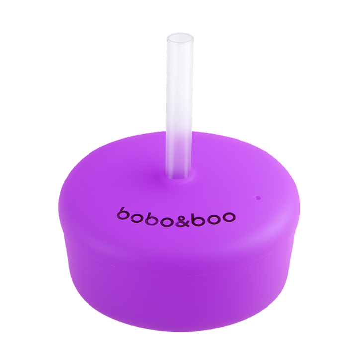 Universal Silicone Cup Lid - Straw Purple