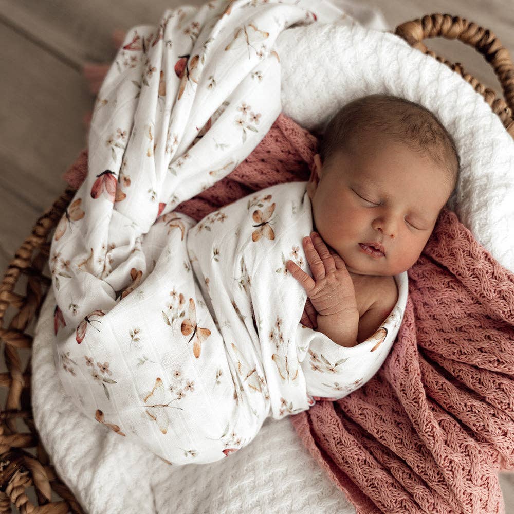 Muslin Wrap - Organic Cotton Butterfly