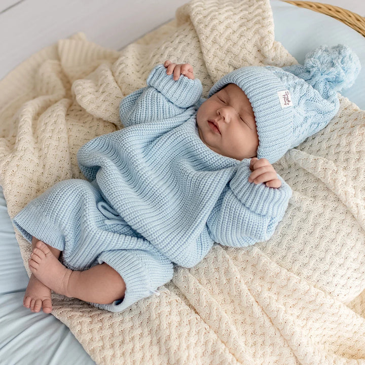 Shorts - Cotton Knit Baby Blue