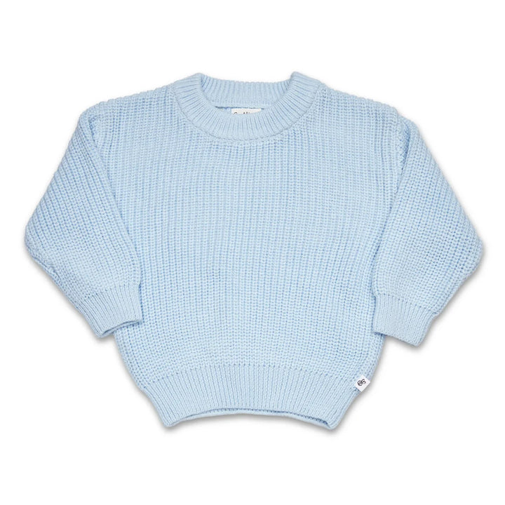 Jumper - Cotton Knit Baby Blue