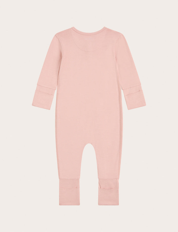 Boody Baby Long Sleeve Romper - Dusty Pink