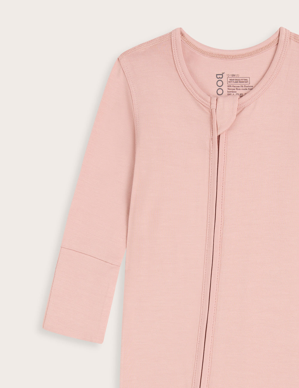 Boody Baby Long Sleeve Romper - Dusty Pink