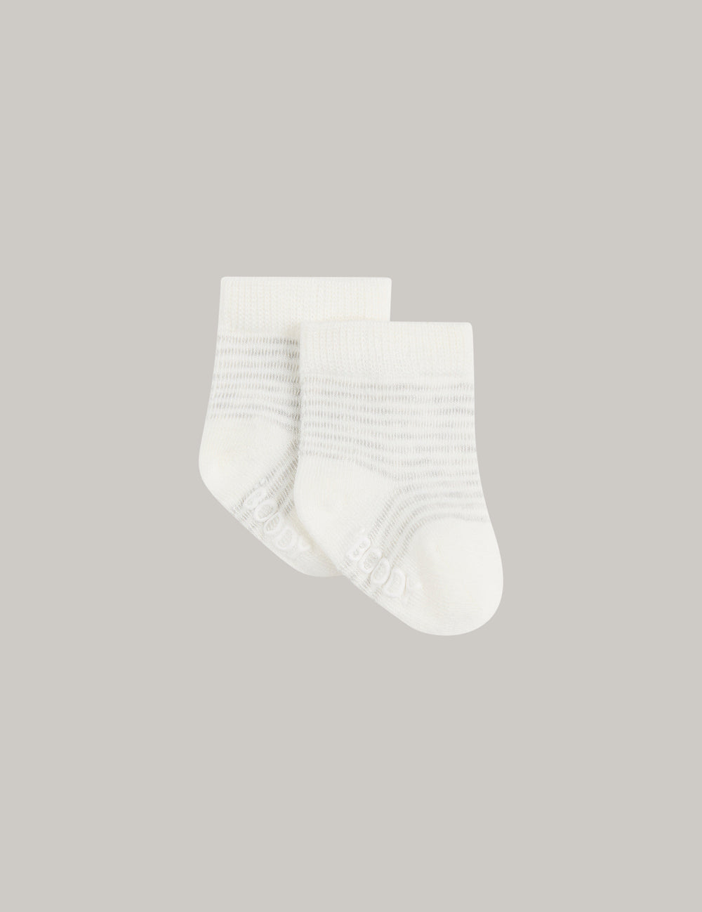 Boody Baby Socks - 3 Pack - Heather Grey / Natural White / Stripe