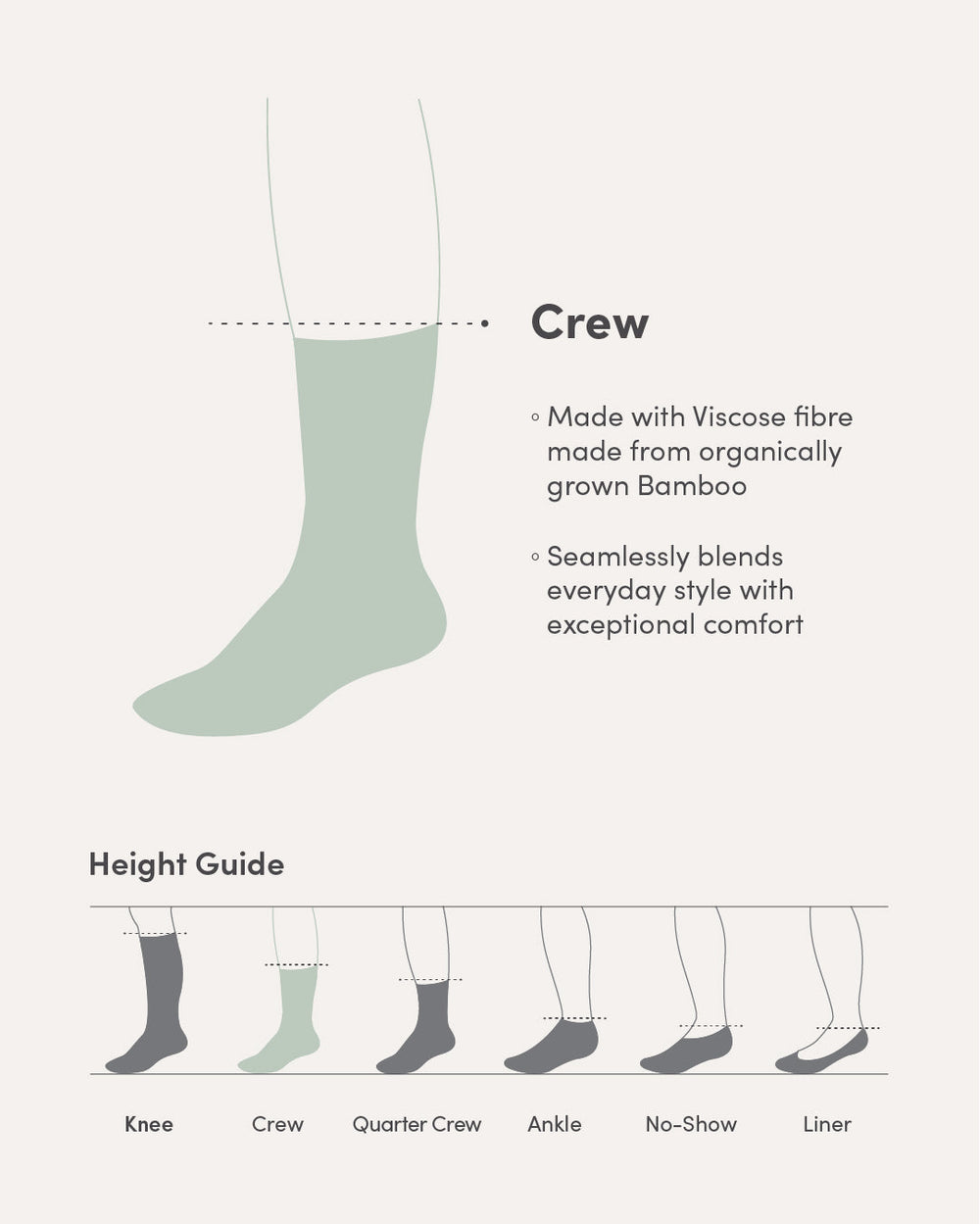 Boody Everyday Crew Socks - Black