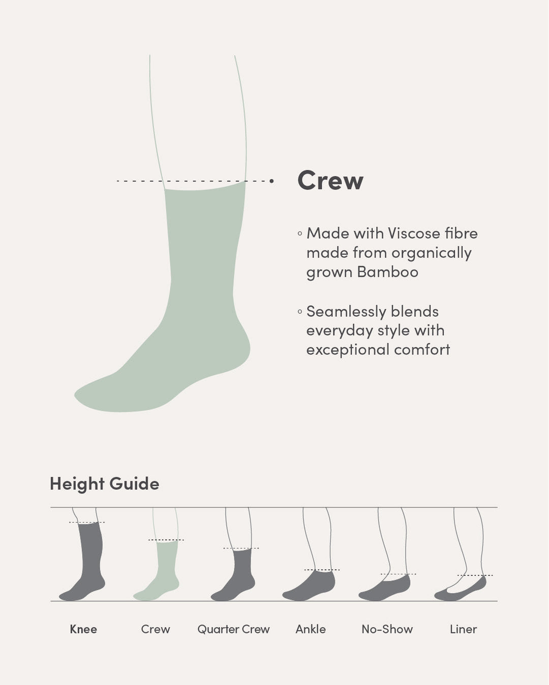 Boody Everyday Crew Socks - Black