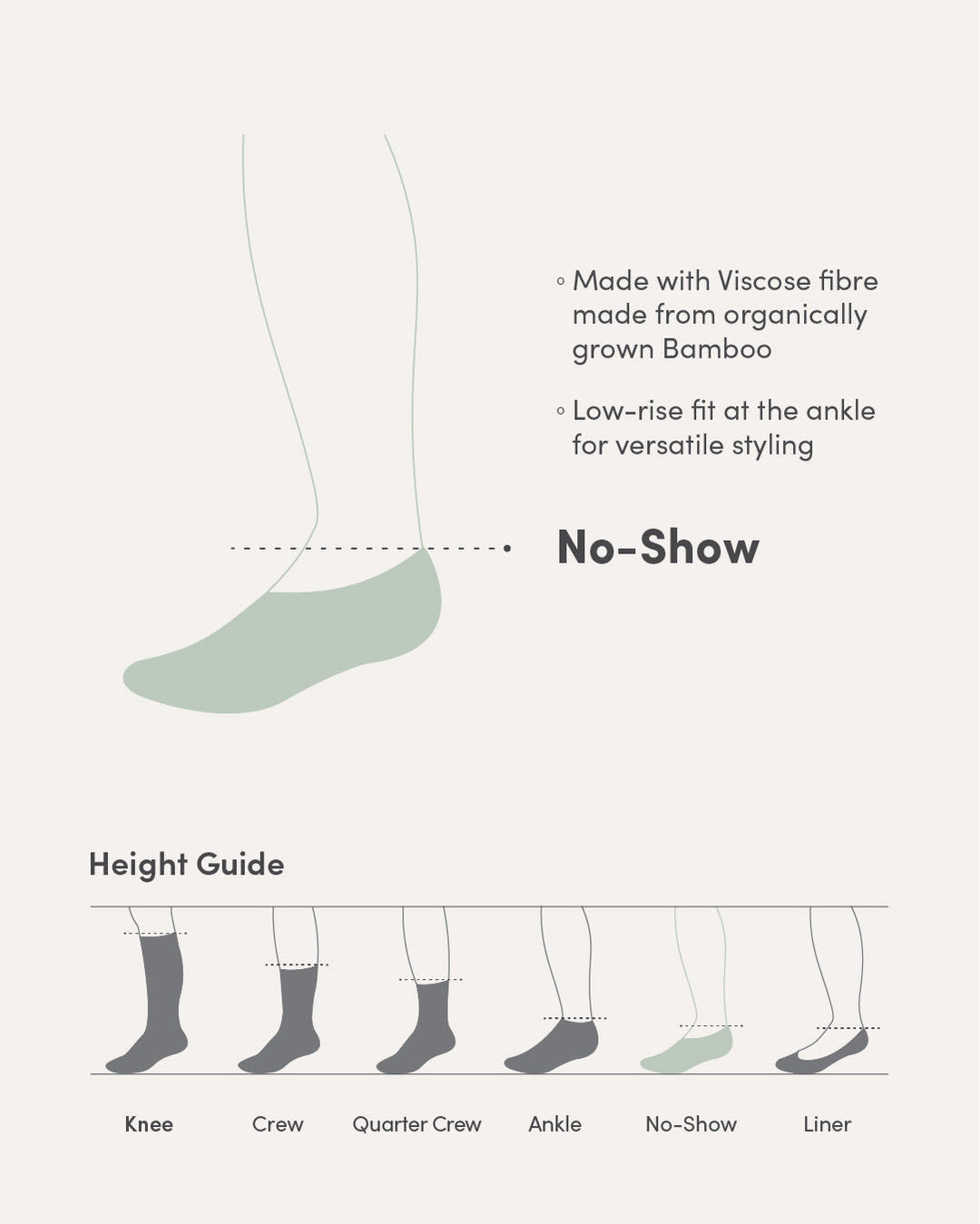 Boody Everyday No Show Socks - White
