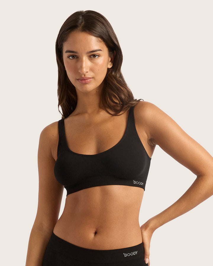 Boody Seamfree Crop Bra - Black