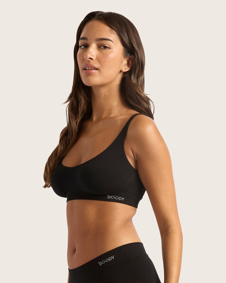 Boody Seamfree Crop Bra - Black