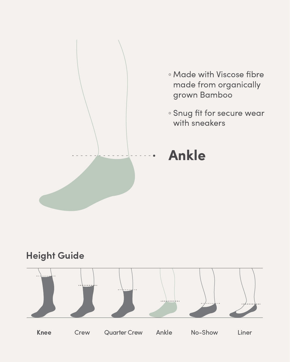 Boody Sport Ankle Socks - Black