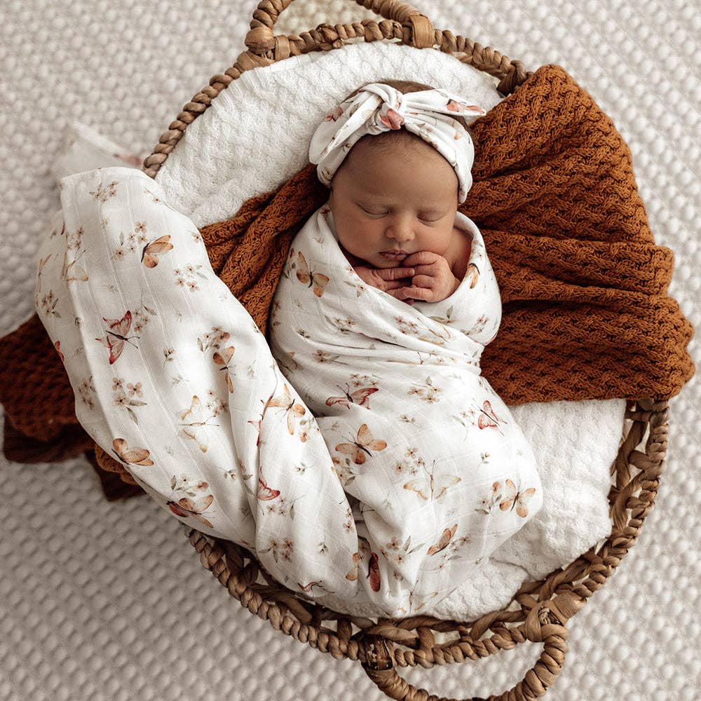 Muslin Wrap - Organic Cotton Butterfly